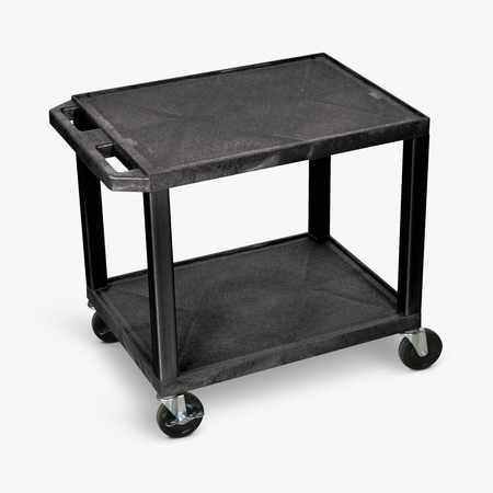 LUXOR Tuffy Black 2 Shelf AV Cart with Electric WT26E